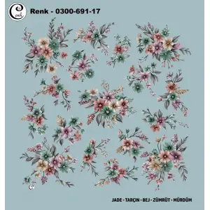 Cenk 100 cm Desenli Oyalık Yazma (Cnk-691-17)