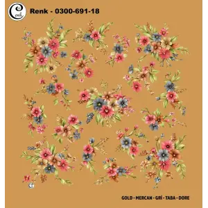 Cenk 100 cm Desenli Oyalık Yazma (Cnk-691-18)