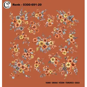 Cenk 100 cm Desenli Oyalık Yazma (Cnk-691-20)