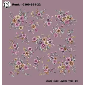 Cenk 100 cm Desenli Oyalık Yazma (Cnk-691-22)