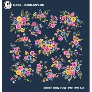 Cenk 100 cm Desenli Oyalık Yazma (Cnk-691-26)