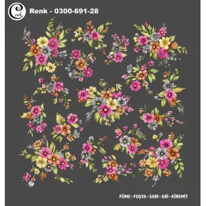 Cenk 100 cm Desenli Oyalık Yazma (Cnk-691-28)
