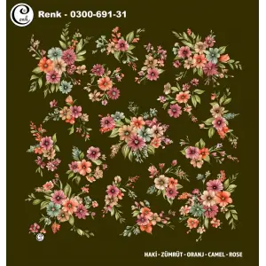 Cenk 100 cm Desenli Oyalık Yazma (Cnk-691-31)