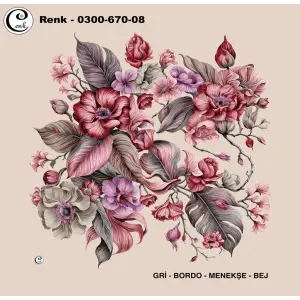 Cenk 100 cm Desenli Oyalık Yazma (Cnk-670-08)