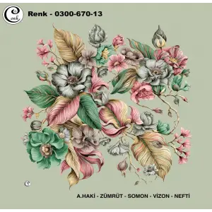 Cenk 100 cm Desenli Oyalık Yazma (Cnk-670-13)