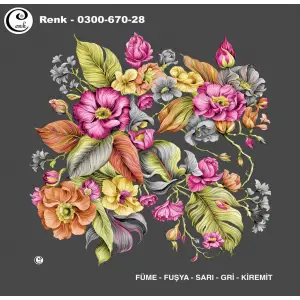 Cenk 100 cm Desenli Oyalık Yazma (Cnk-670-28)