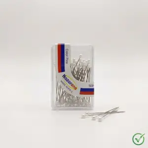 Nazarone Beyaz Renk Toplu Eşarp iğnesi 1 Adet (Eİ01-05)