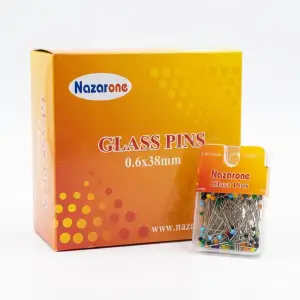 Nazarone Karışık Renk Minelli Toplu Eşarp iğnesi 1 Paket  (Eİ01-08)