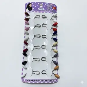 Nazarone Karışık Renk Eşarp Klipsi 1 Paket (Eİ01-13)