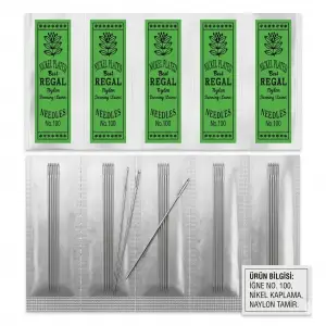 Regal Nikel 100 no Boncuk İğnesi 5 paket - (regal100)