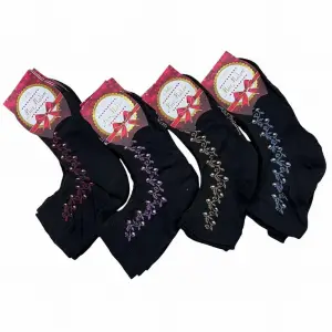 Miss Madam Kadın Desenli Tül Çorap - (mss01-05)