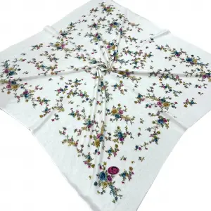 Huzurlu İpek Polyester Oyalık Yazma 100 cm - (PY01-07)
