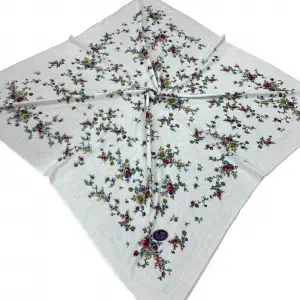 Huzurlu İpek Polyester Oyalık Yazma 100 cm - (PY01-13)