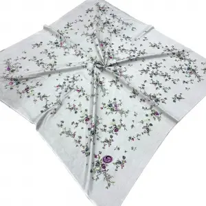 Huzurlu İpek Polyester Oyalık Yazma 100 cm - (PY01-16)