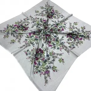 Huzurlu İpek Polyester Oyalık Yazma 100 cm - (PY02-14)