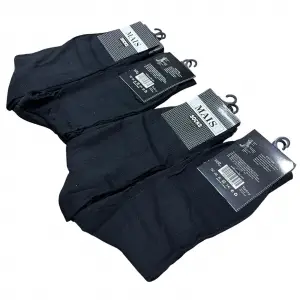 İhracat Fazlası Toptan Erkek Çorap 12’li Siyah Paket -(IH01-02)