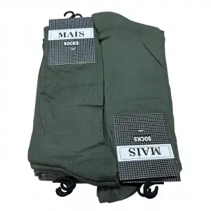 İhracat Fazlası Toptan Erkek Çorap 12’li Haki Paket -(IH01-08)