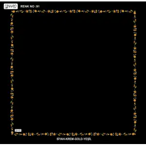 Reyyan İpek 100 cm Desenli Oyalık Yazma (ryyn-449-01)