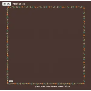 Reyyan İpek 100 cm Desenli Oyalık Yazma (ryyn-449-04)