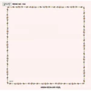 Reyyan İpek 100 cm Desenli Oyalık Yazma (ryyn-449-05)