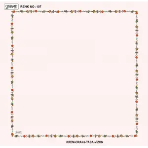 Reyyan İpek 100 cm Desenli Oyalık Yazma (ryyn-449-06)