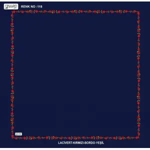 Reyyan İpek 100 cm Desenli Oyalık Yazma (ryyn-449-09)