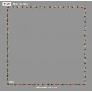 Reyyan İpek 100 cm Desenli Oyalık Yazma (ryyn-449-23)