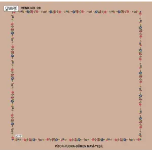 Reyyan İpek 100 cm Desenli Oyalık Yazma (ryyn-449-27)