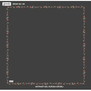 Reyyan İpek 100 cm Desenli Oyalık Yazma (ryyn-449-37)