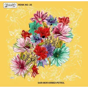 Reyyan İpek 100 cm Desenli Oyalık Yazma (ryyn-450-01)