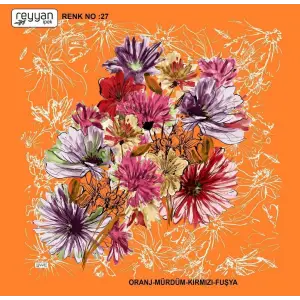 Reyyan İpek 100 cm Desenli Oyalık Yazma (ryyn-450-02)