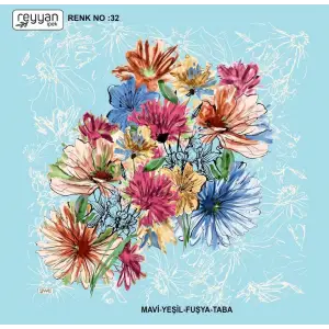 Reyyan İpek 100 cm Desenli Oyalık Yazma (ryyn-450-04)