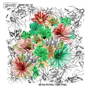 Reyyan İpek 100 cm Desenli Oyalık Yazma (ryyn-450-08)