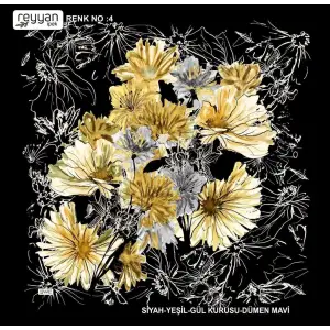 Reyyan İpek 100 cm Desenli Oyalık Yazma (ryyn-450-09)