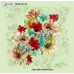 Reyyan İpek 100 cm Desenli Oyalık Yazma (ryyn-450-11)