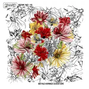 Reyyan İpek 100 cm Desenli Oyalık Yazma (ryyn-450-12)