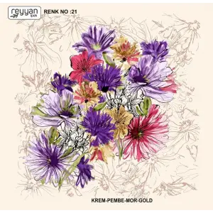 Reyyan İpek 100 cm Desenli Oyalık Yazma (ryyn-450-15)