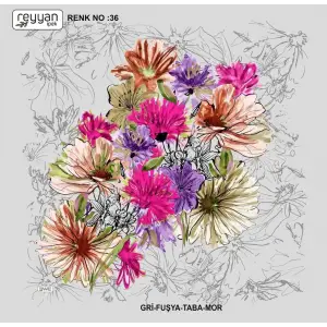 Reyyan İpek 100 cm Desenli Oyalık Yazma (ryyn-450-16)