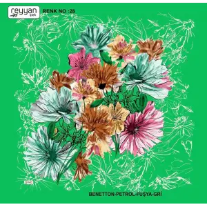 Reyyan İpek 100 cm Desenli Oyalık Yazma (ryyn-450-17)