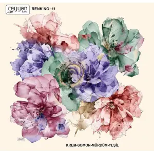 Reyyan İpek 100 cm Desenli Oyalık Yazma (ryyn-451-12)