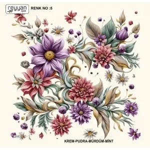 Reyyan İpek 100 cm Desenli Oyalık Yazma (ryyn-452-02)