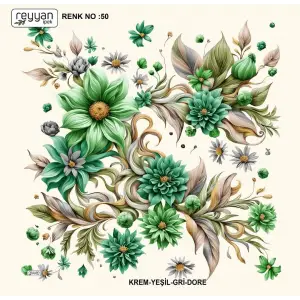 Reyyan İpek 100 cm Desenli Oyalık Yazma (ryyn-452-03)