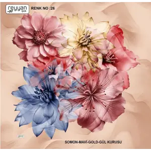 Reyyan İpek 100 cm Desenli Oyalık Yazma (ryyn-453-11)