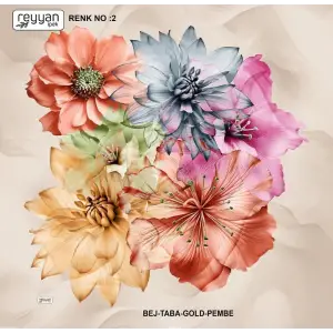 Reyyan İpek 100 cm Desenli Oyalık Yazma (ryyn-453-19)