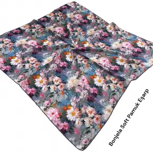 Bonjela El Dikişli Dijital Soft Eşarp-soft58-04