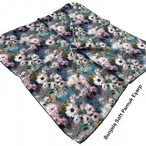 Bonjela El Dikişli Dijital Soft Eşarp-soft58-06