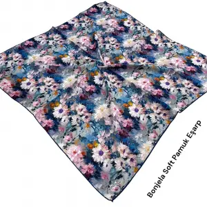 Bonjela El Dikişli Dijital Soft Eşarp-soft58-11