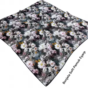 Bonjela El Dikişli Dijital Soft Eşarp-soft58-15