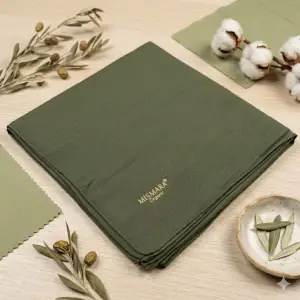 Mismara Organik Pamuk Eşarp -(Haki)-(MOE01-02)