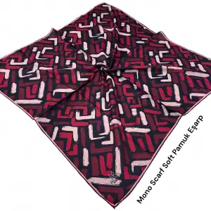 Mono Scarfs El Dikişli Dijital Soft Eşarp-soft07-14